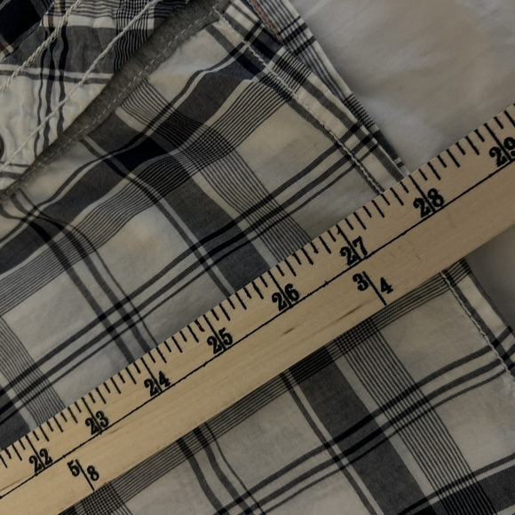 Buffalo David Bitton Snap Button Shirt Patch Grunge Plaid Men's Medium - Picture 11 of 11